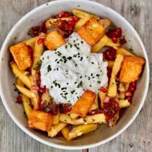 Halloumi and Falafel Loaded Fries